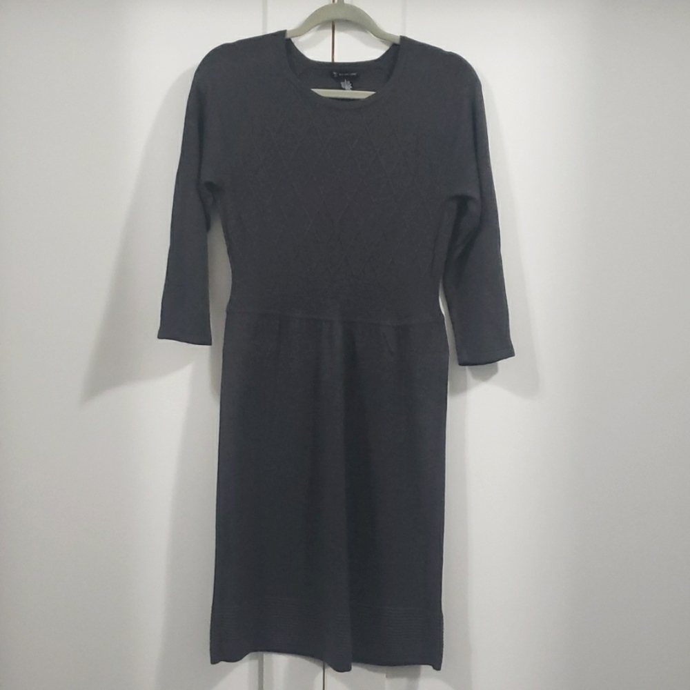 Womens New Direction Gray Sweater Dress Size Large